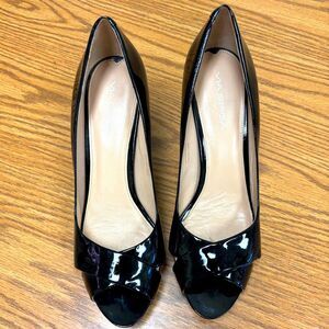 Via Spiga Black Peep Toe Pumps, size 9.5